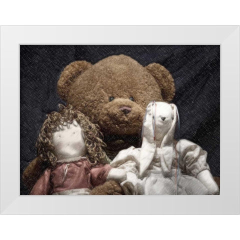 Best Friends White Modern Wood Framed Art Print by McNemar, C. Thomas
