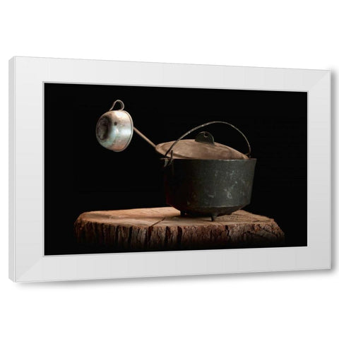 Dutch Oven with Cup White Modern Wood Framed Art Print by McNemar, C. Thomas