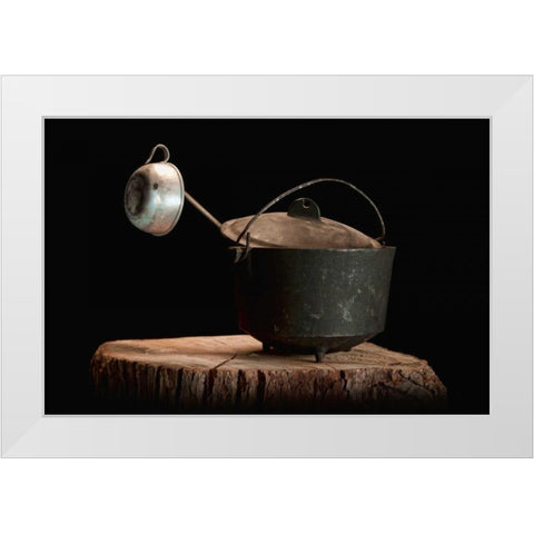 Dutch Oven with Cup White Modern Wood Framed Art Print by McNemar, C. Thomas