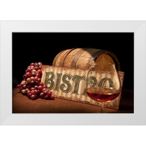 Bistro II White Modern Wood Framed Art Print by McNemar, C. Thomas