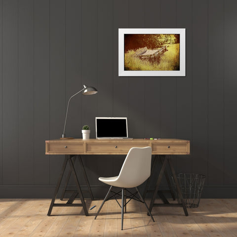 Country Wagon White Modern Wood Framed Art Print by McNemar, C. Thomas