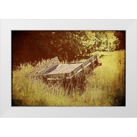 Country Wagon White Modern Wood Framed Art Print by McNemar, C. Thomas