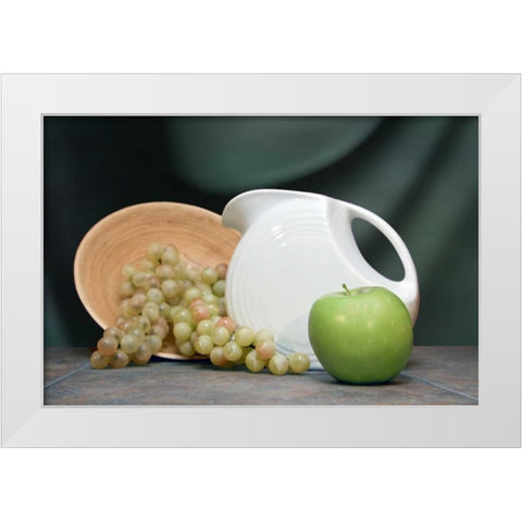 Pitcher with Fruit I White Modern Wood Framed Art Print by McNemar, C. Thomas