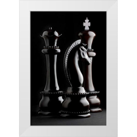 Chessmen II White Modern Wood Framed Art Print by McNemar, C. Thomas