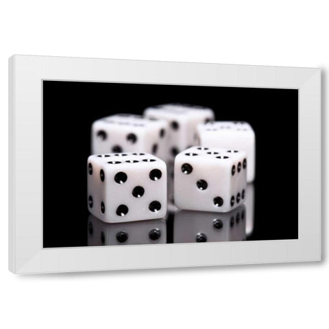 Dice I White Modern Wood Framed Art Print by McNemar, C. Thomas