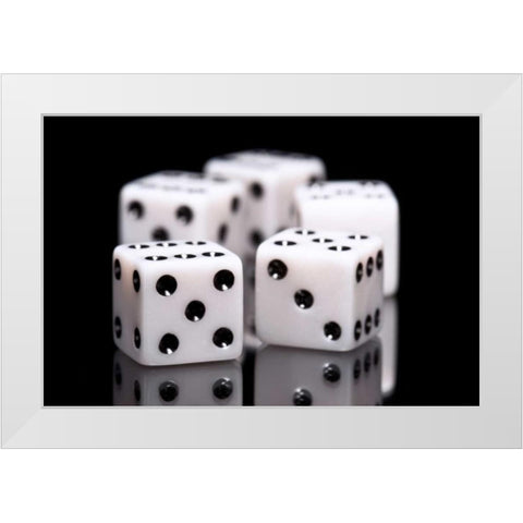 Dice I White Modern Wood Framed Art Print by McNemar, C. Thomas