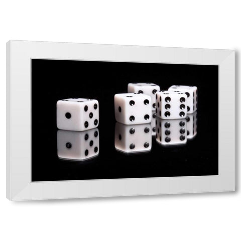 Dice II White Modern Wood Framed Art Print by McNemar, C. Thomas
