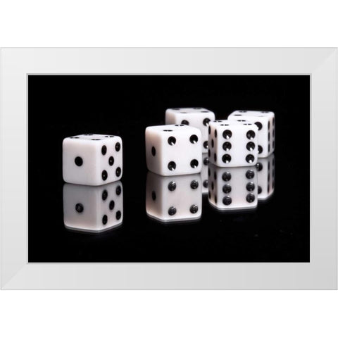 Dice II White Modern Wood Framed Art Print by McNemar, C. Thomas