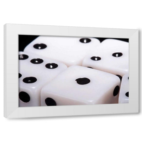 Dice IV White Modern Wood Framed Art Print by McNemar, C. Thomas