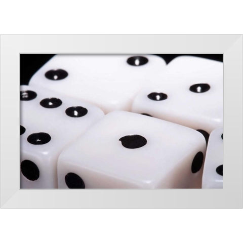 Dice IV White Modern Wood Framed Art Print by McNemar, C. Thomas