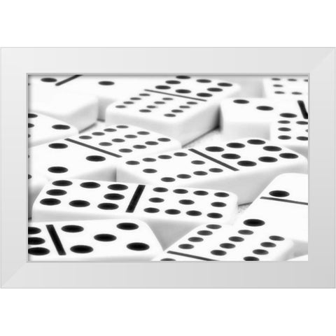 Dominos II White Modern Wood Framed Art Print by McNemar, C. Thomas