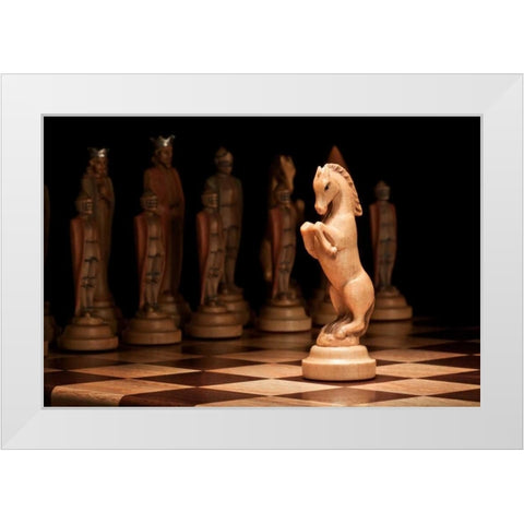 Kings Court II White Modern Wood Framed Art Print by McNemar, C. Thomas