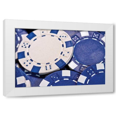Poker Chips II White Modern Wood Framed Art Print by McNemar, C. Thomas