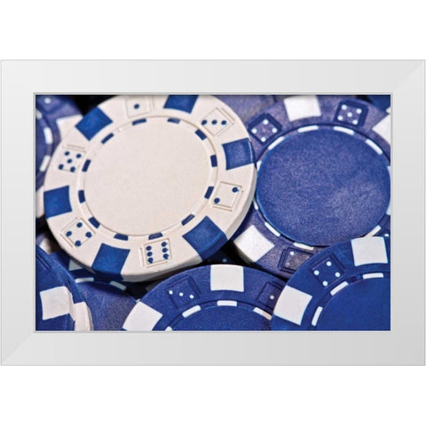 Poker Chips II White Modern Wood Framed Art Print by McNemar, C. Thomas