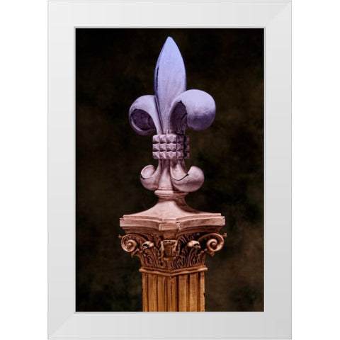 Fleur de Lis III White Modern Wood Framed Art Print by McNemar, C. Thomas