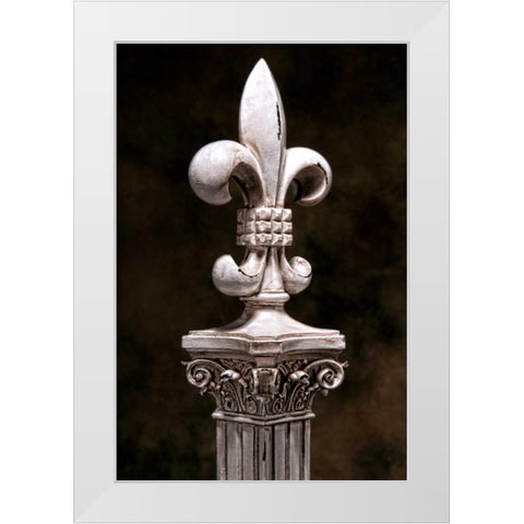 Fleur de Lis IV White Modern Wood Framed Art Print by McNemar, C. Thomas