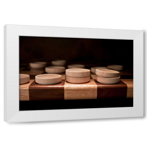 Checkers I White Modern Wood Framed Art Print by McNemar, C. Thomas