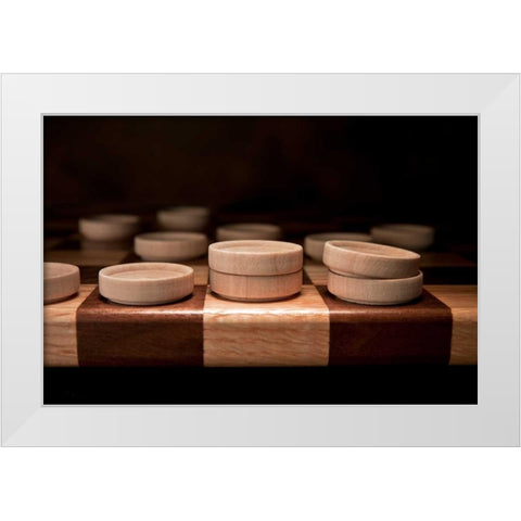 Checkers I White Modern Wood Framed Art Print by McNemar, C. Thomas