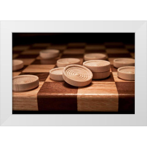 Checkers II White Modern Wood Framed Art Print by McNemar, C. Thomas