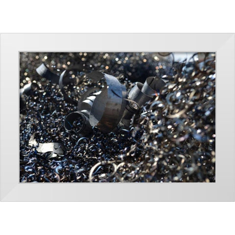 Metal Coils I White Modern Wood Framed Art Print by Moore, Brian