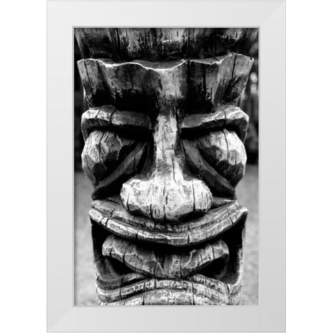 Totem II White Modern Wood Framed Art Print by Moore, Brian