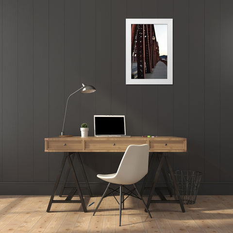 Bridge Walk White Modern Wood Framed Art Print by Moore, Brian