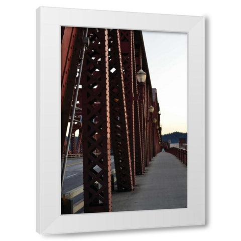 Bridge Walk White Modern Wood Framed Art Print by Moore, Brian