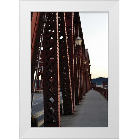 Bridge Walk White Modern Wood Framed Art Print by Moore, Brian