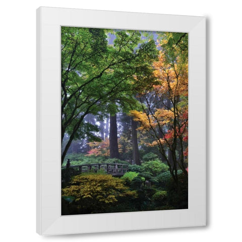 Japanese Gardens III White Modern Wood Framed Art Print by Moore, Brian