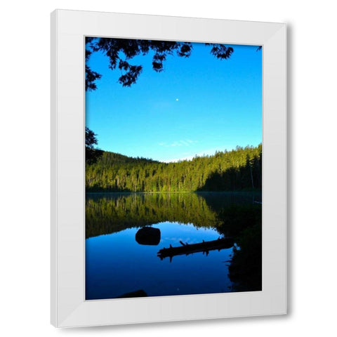 Morning at the Lake I White Modern Wood Framed Art Print by Moore, Brian