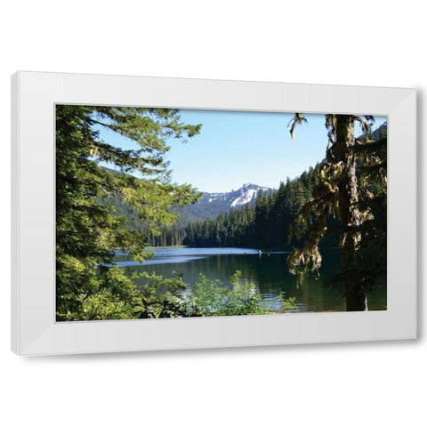 Morning at the Lake III White Modern Wood Framed Art Print by Moore, Brian