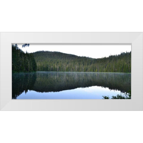 Morning at the Lake V White Modern Wood Framed Art Print by Moore, Brian