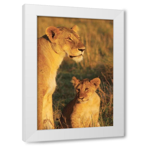 My Mom and I White Modern Wood Framed Art Print by Parker, Susann