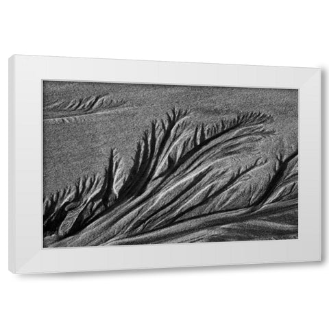 Texture Sand III White Modern Wood Framed Art Print by Peterson, Lee