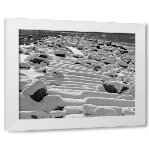 Tahoe Snow I White Modern Wood Framed Art Print by Peterson, Lee