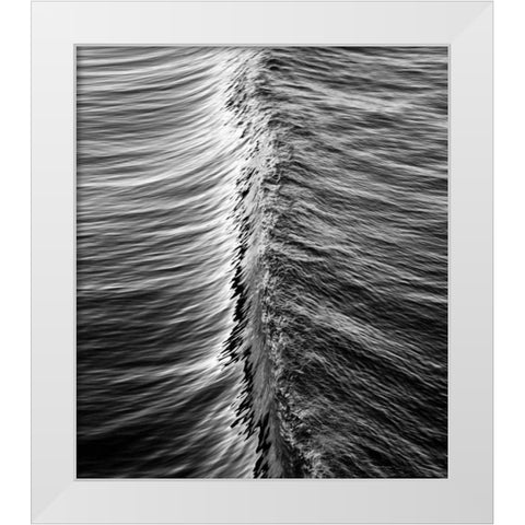 Wave V White Modern Wood Framed Art Print by Peterson, Lee