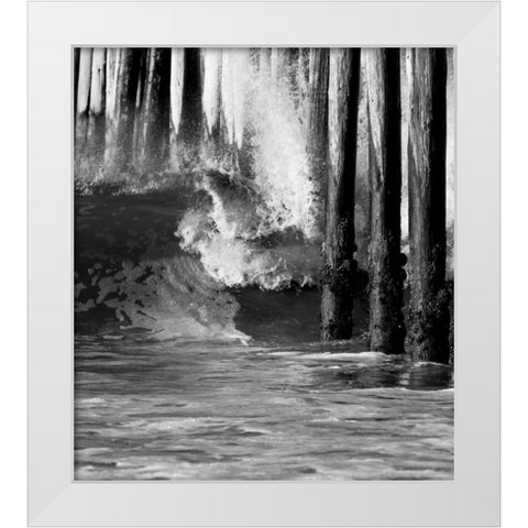 Wave VI White Modern Wood Framed Art Print by Peterson, Lee