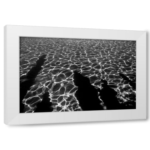 Wave White Modern Wood Framed Art Print by Peterson, Lee