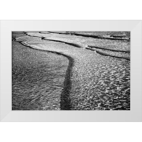 Beach Reflection III White Modern Wood Framed Art Print by Peterson, Lee