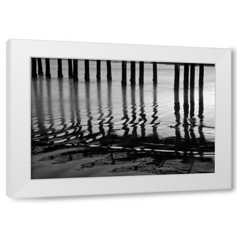 Pier Pilings XIV White Modern Wood Framed Art Print by Peterson, Lee