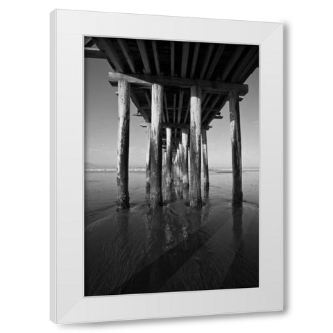Pier Pilings XVI White Modern Wood Framed Art Print by Peterson, Lee