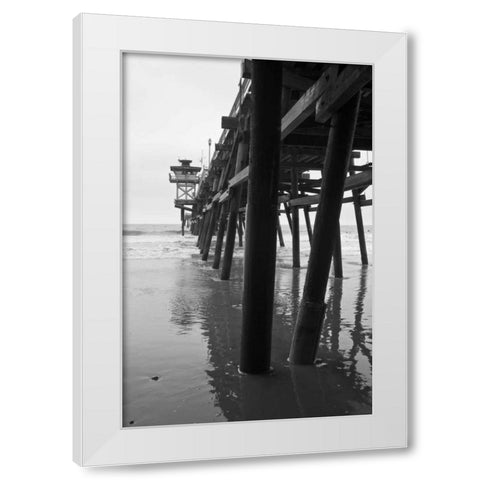 Pier Pilings XVII White Modern Wood Framed Art Print by Peterson, Lee