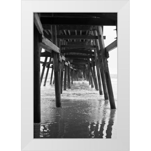Pier Pilings XVIII White Modern Wood Framed Art Print by Peterson, Lee