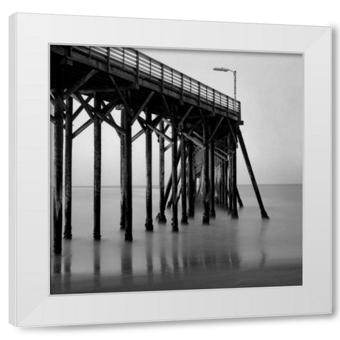 Pier Pilings XX White Modern Wood Framed Art Print by Peterson, Lee