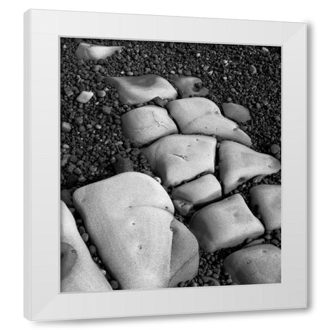 Rocks I White Modern Wood Framed Art Print by Peterson, Lee