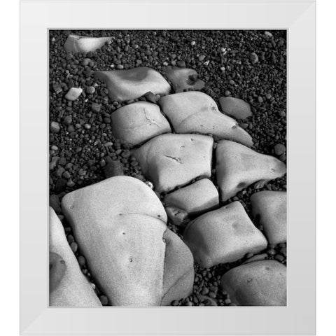 Rocks I White Modern Wood Framed Art Print by Peterson, Lee