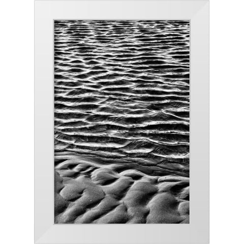 Texture Sand IX White Modern Wood Framed Art Print by Peterson, Lee