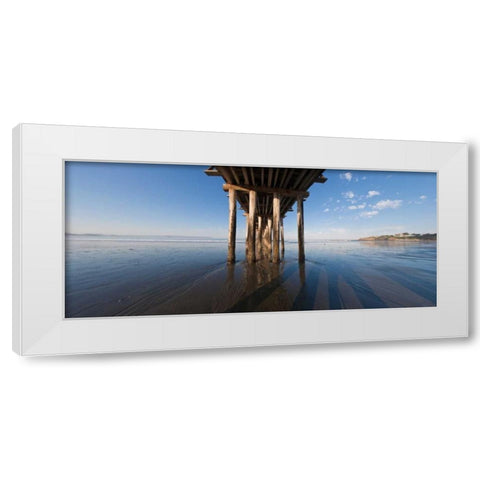 Pier White Modern Wood Framed Art Print by Peterson, Lee