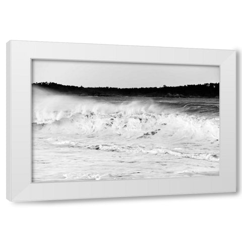 Carmel Waves I White Modern Wood Framed Art Print by Peterson, Lee