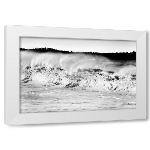 Carmel Waves II White Modern Wood Framed Art Print by Peterson, Lee